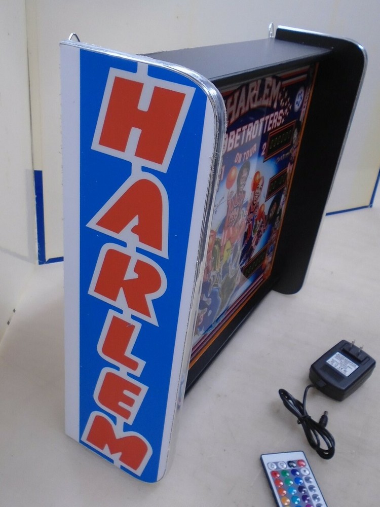 Bally Harlem Globetrotters Pinball Head LED Display light box