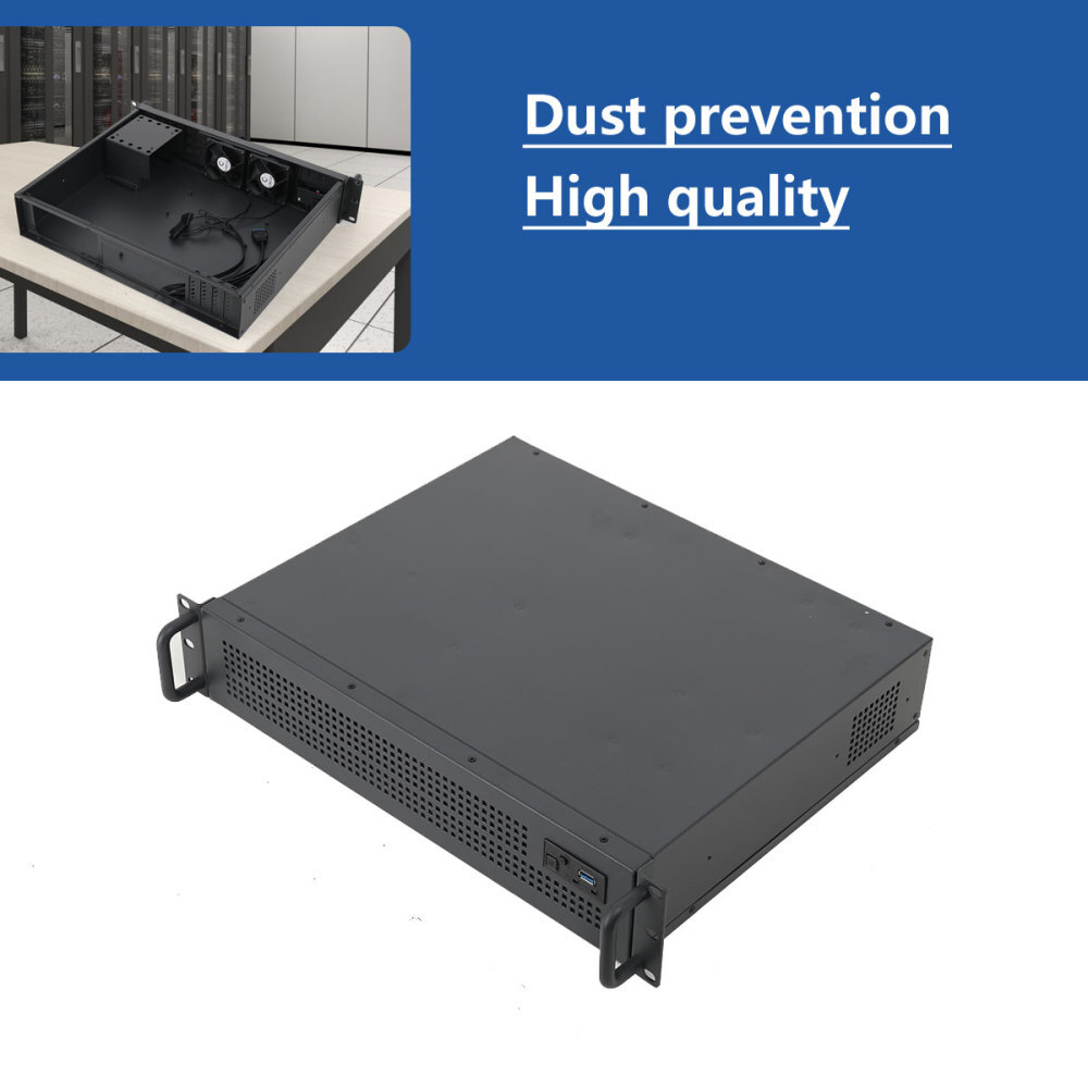 2U Server Chassis Rackmount Case Supports Mini ITX and Micro ATX Mainboards