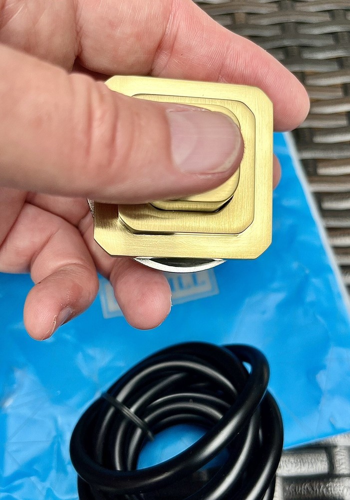 Garbage disposal air switch button - Brushed Gold