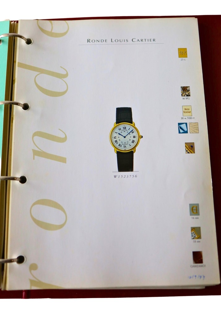 RARE Original Cartier Watch Master Catalog Binder Collectors Reference Guide