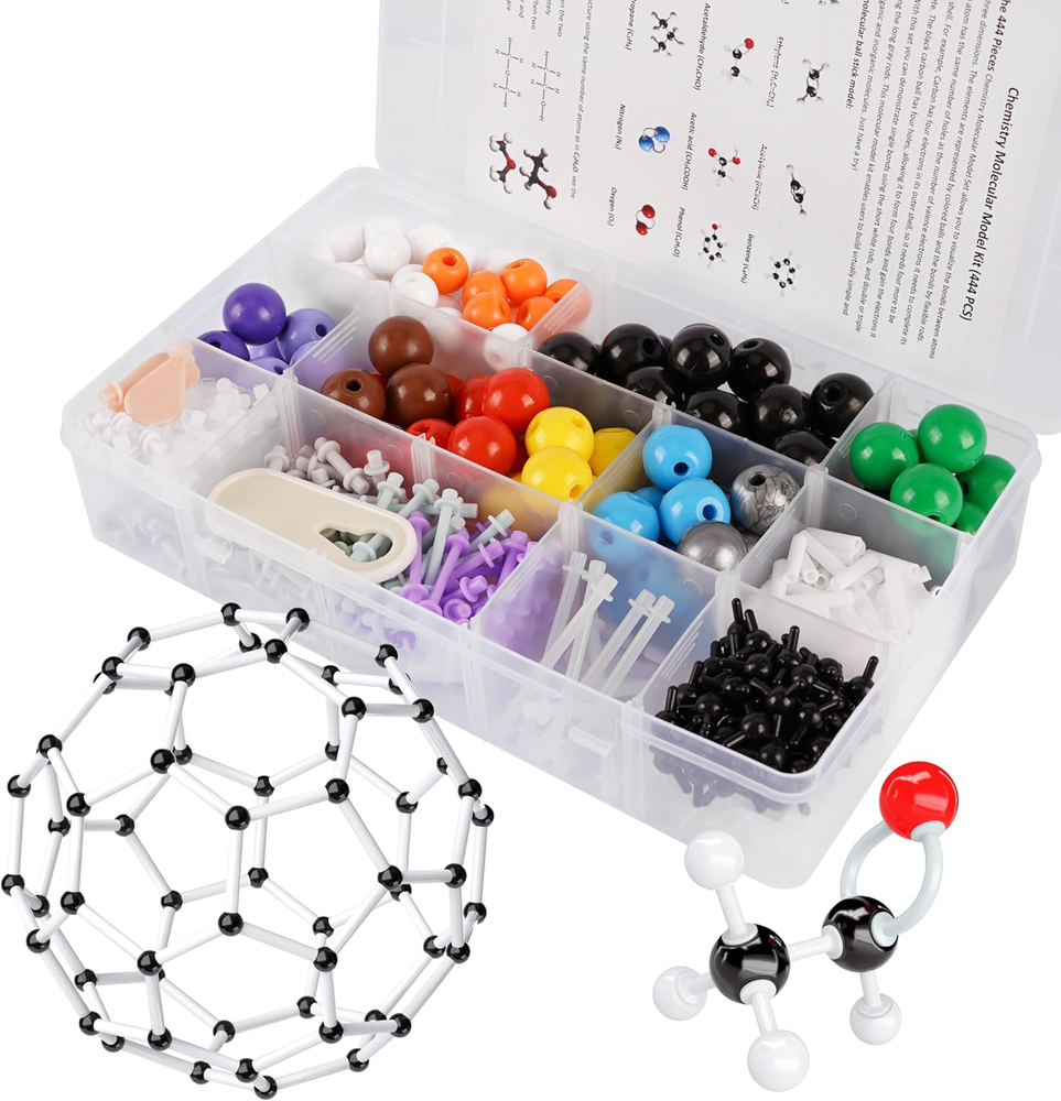 Molecular Model Kit, 444 Pcs Organic Molecular Chemistry Set, Atom Element Model