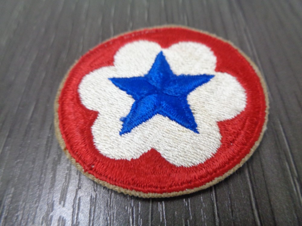 Original WW2 Service Forces Patch WWll US Army Cut Edge  SNOW BACK