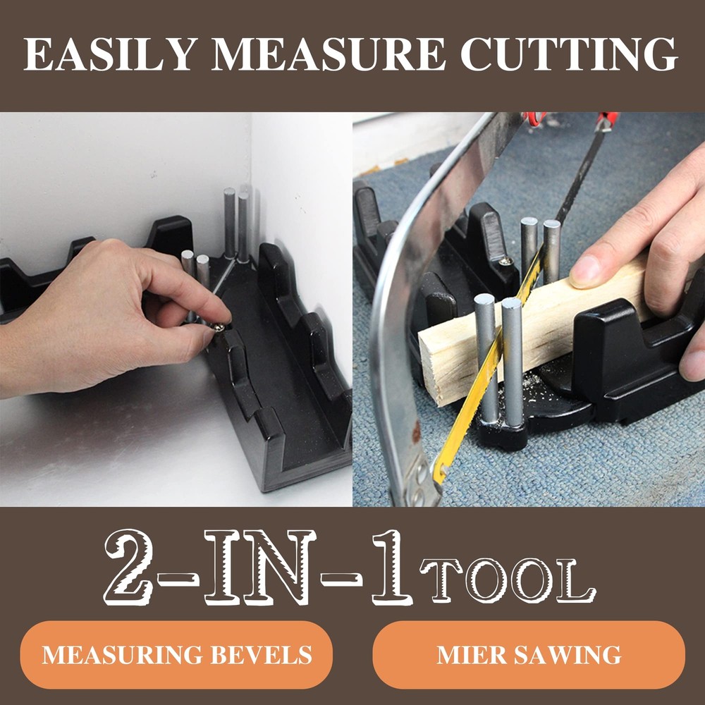 2-in-1 Mitre Measuring Cutting Tool, Miter Saw Protractor Tool, Precise Mitre...