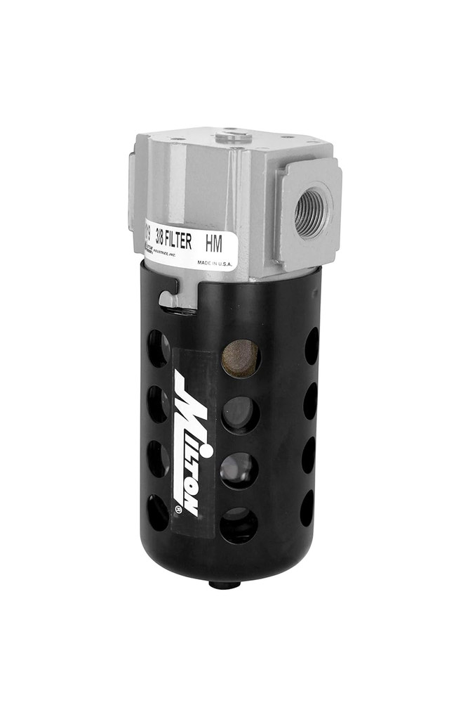 Industries 1019 3/8" NPT Polycarbonate FRL Micro Filter, Black