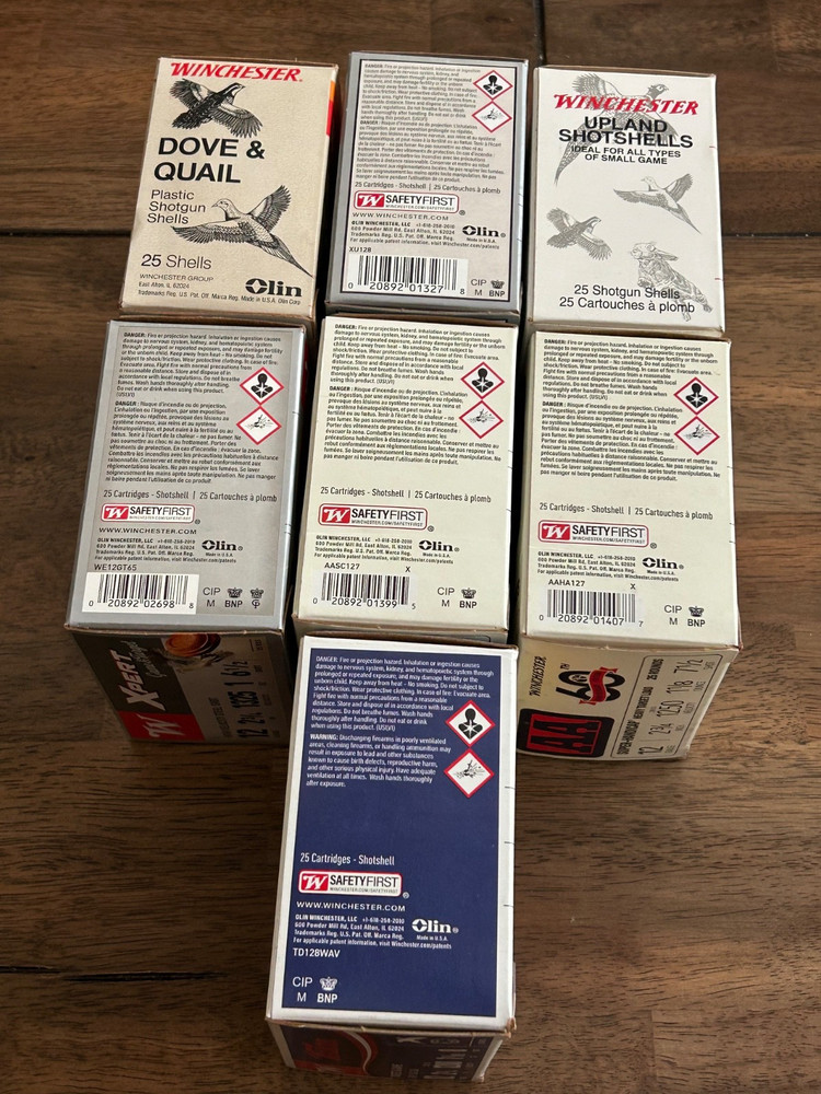 7 EMPTY 12 Ga Shotgun Shell Boxes “WINCHESTER”