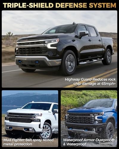 Tow Hook Covers Compatible with Chevy Silverado 1500,Custom Front Blue