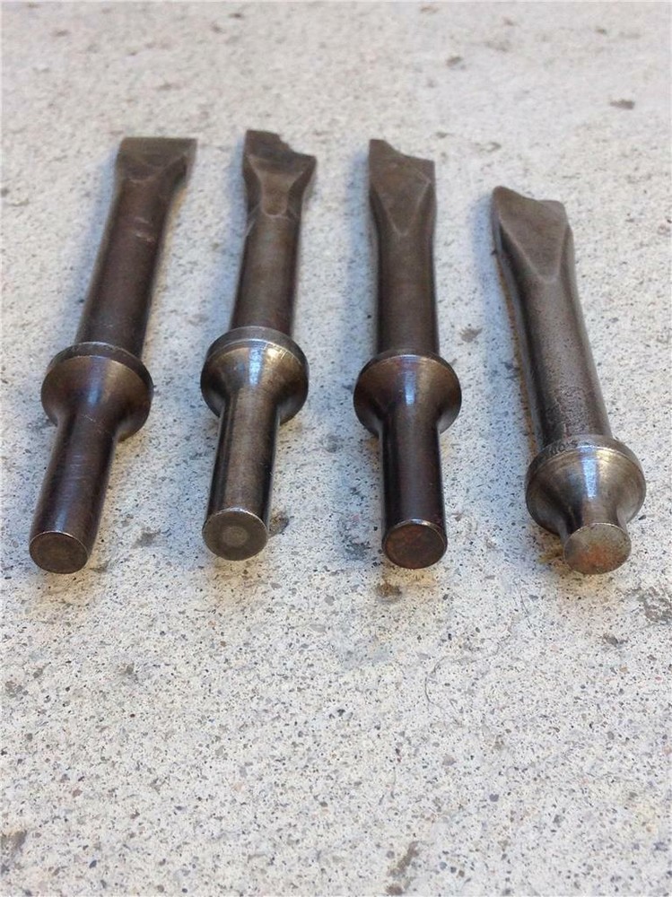 Set of 4 Vintage Sioux Tools Air Tool Chisel Cutters