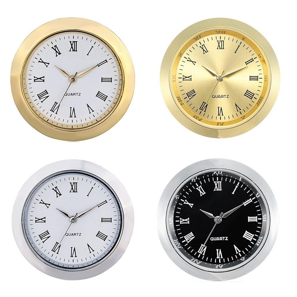 36MM Quartz Clock Inserts Movement Replacement DIY Gold Arabic Numbers