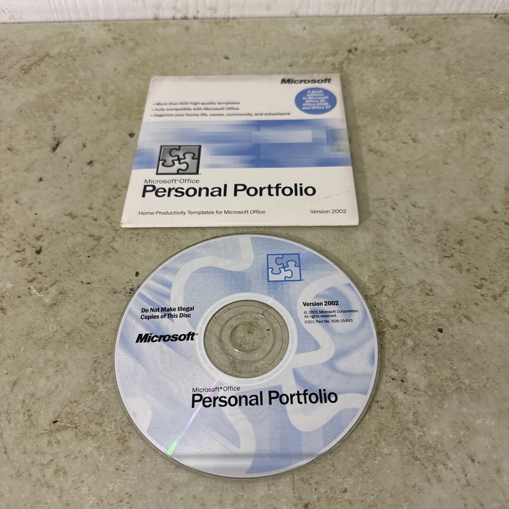 Microsoft Personal Portfolio Cd