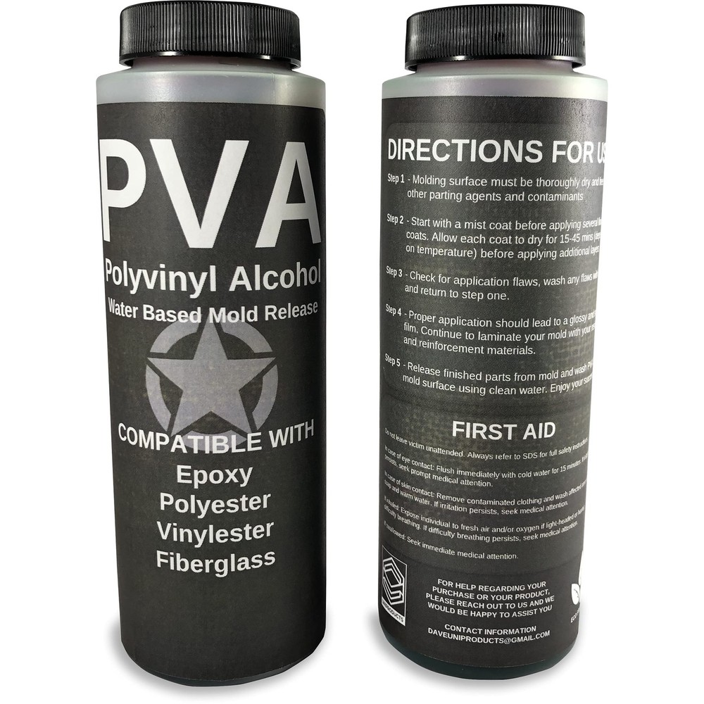 PVA Water Based Mould Release - Polyvinyl Alcohol Agent for Epoxy, Polyester,...