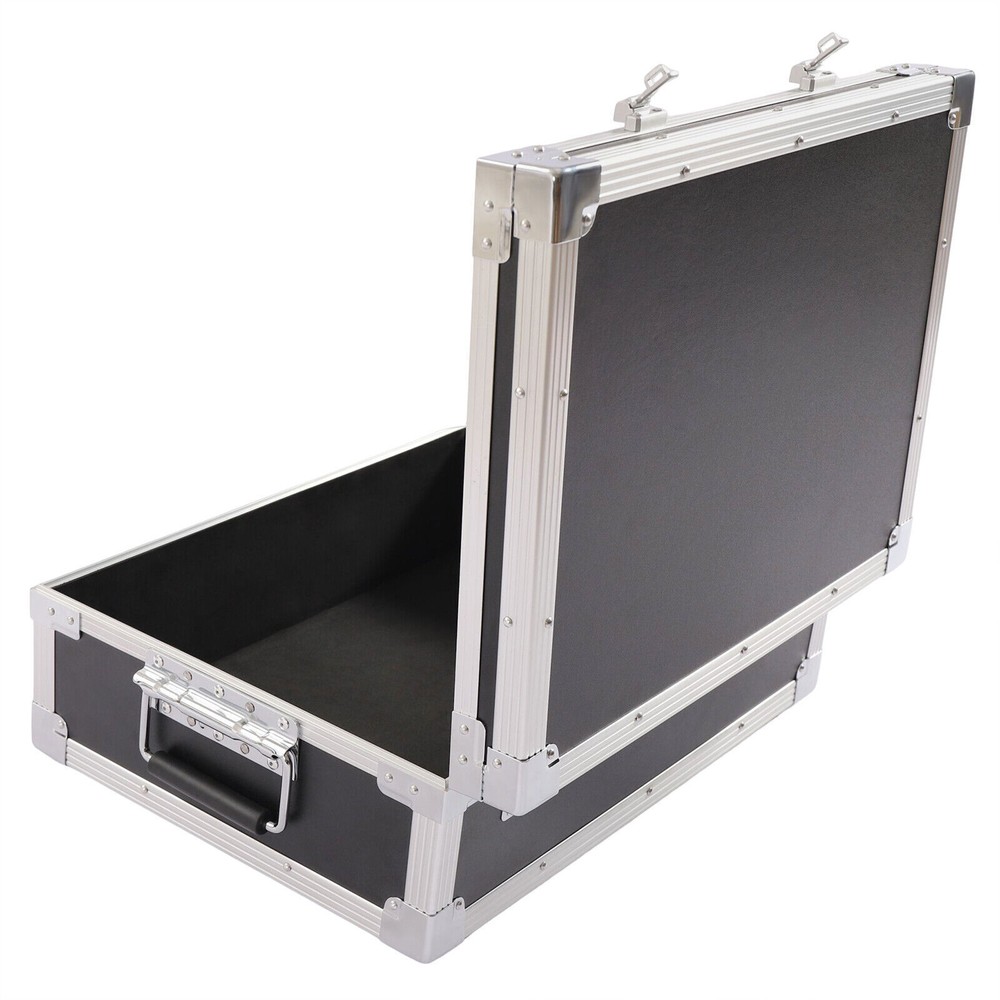 Aluminum Hard Case Briefcase Toolbox Storage Box Tool Case Black Carrying Case