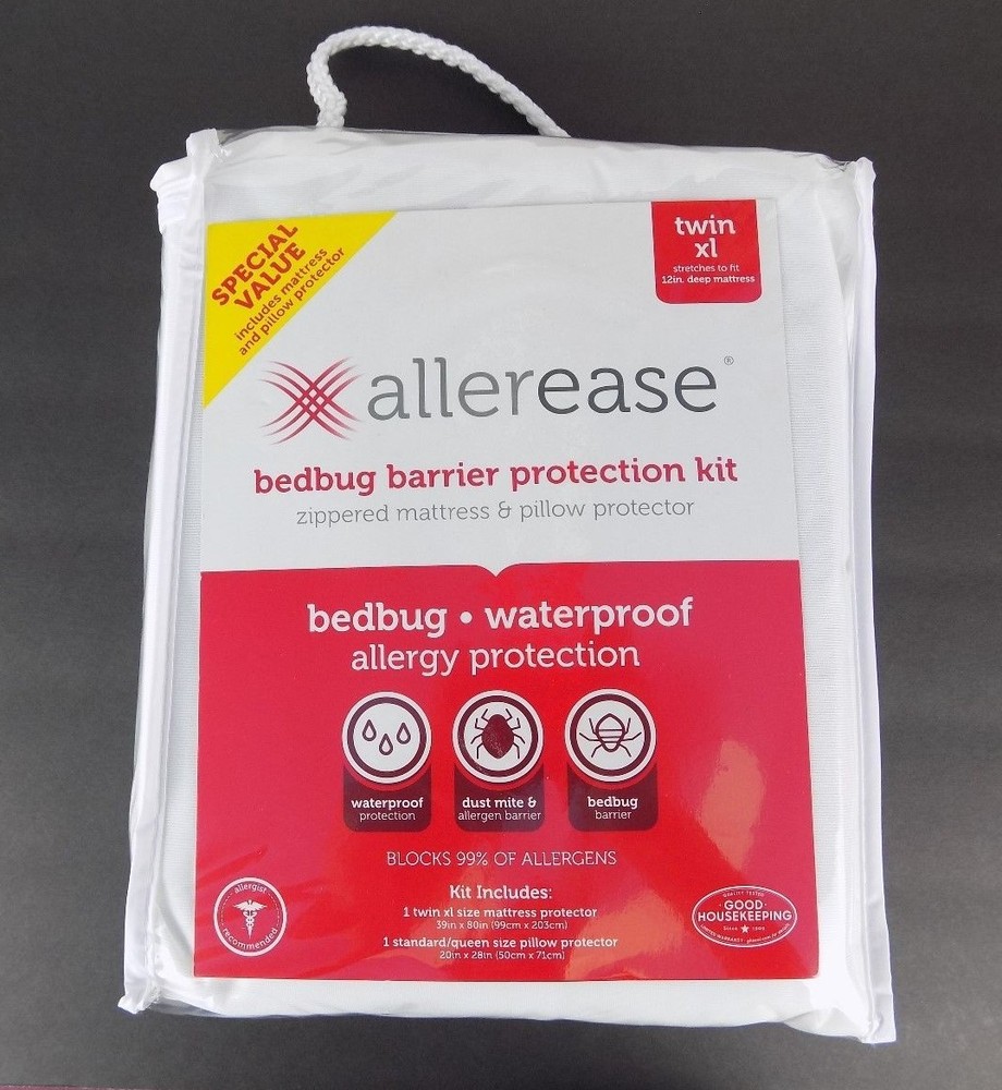 AllerEase Twin XL Bedbug Barrier Protection Kit Mattress & Pillow Protector