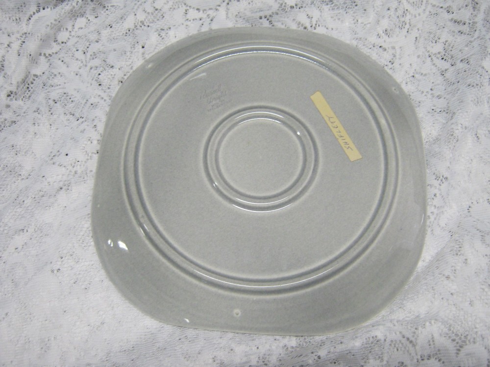 Russel Wright Mid Century Large Platter Unusual Shape Grey-White