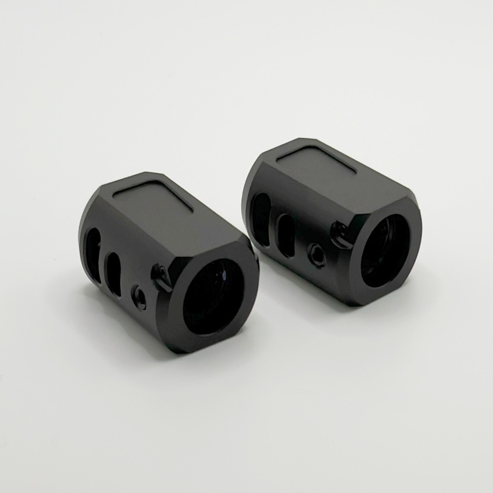 2 PACK BLACK Muzzle Brake Compensator 1/2''x28 TPI For 9mm