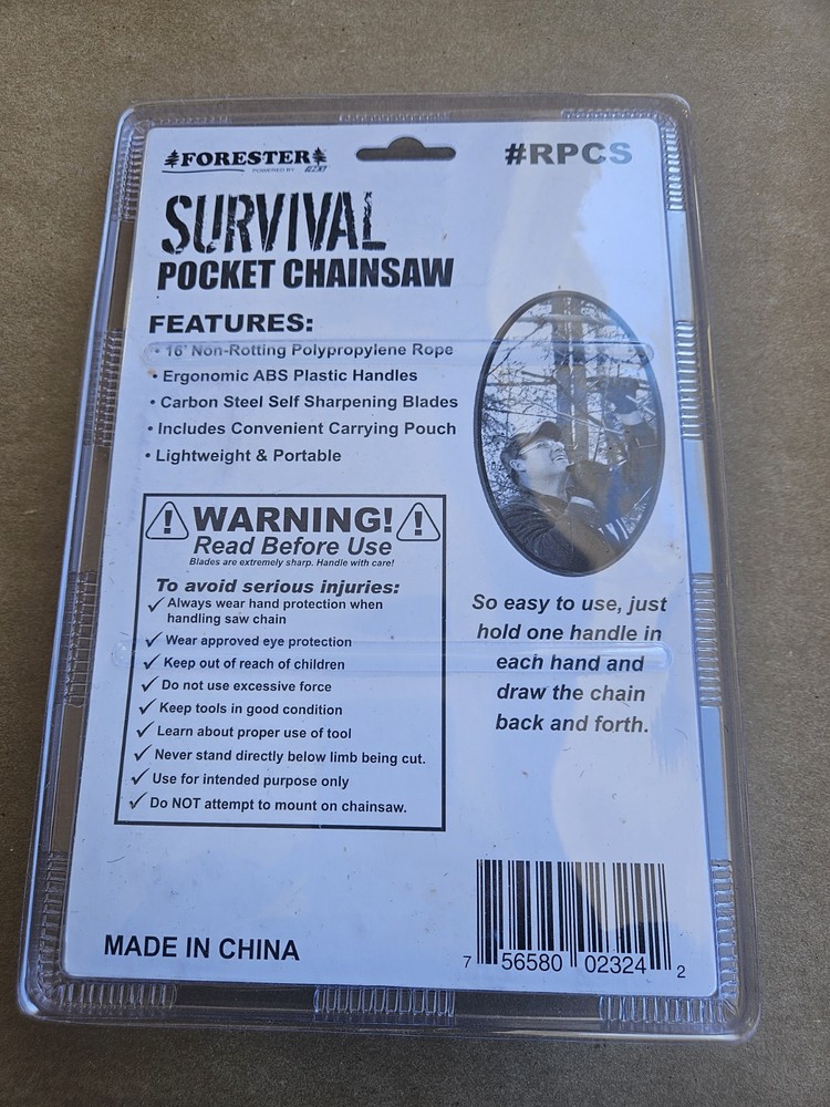 Forester Survival Pocket Portable Hand Chainsaw with Case
