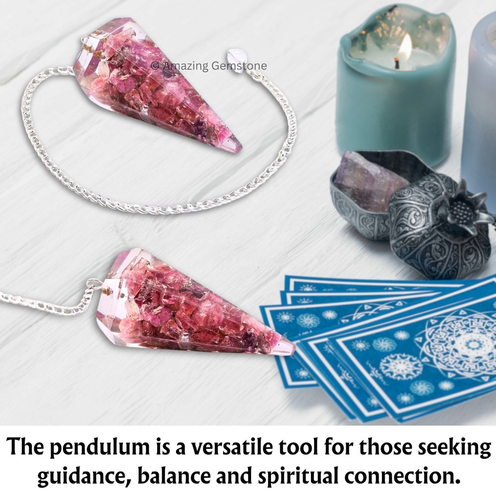 Rhodonite Orgone Crystal Pendulums