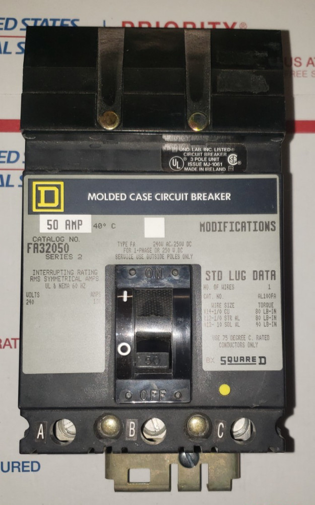 SQUARE D CIRCUIT BREAKER FA32050