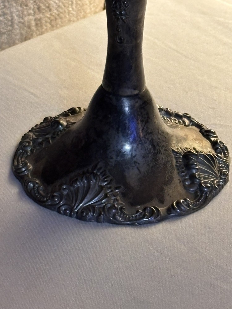 Godinger Silver Plate Candle Holder 8in (Single) Pre-loved