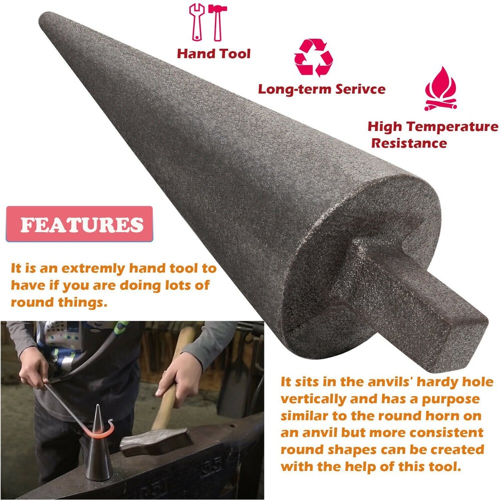 Blacksmith Anvil Mandrel Metal Forming Cone 1" Hardy Tool