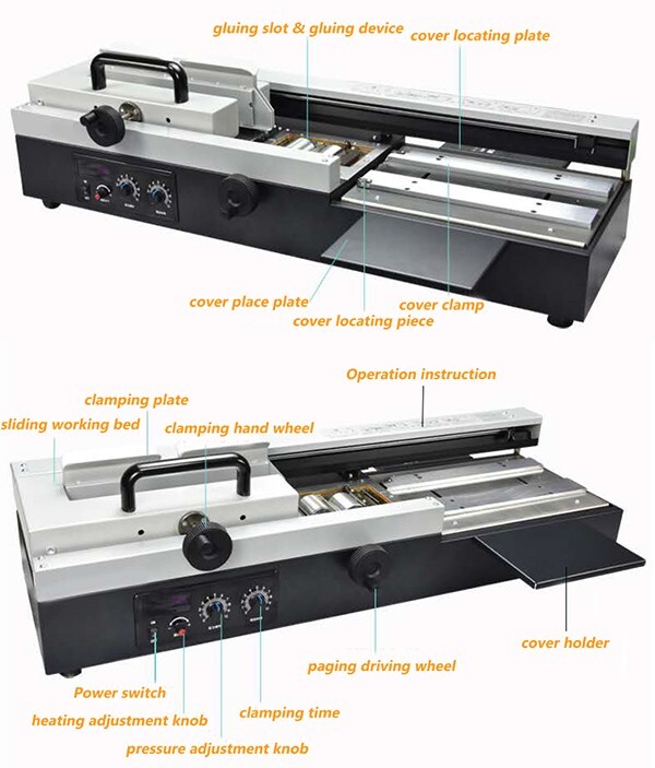 Digital 320mm Desktop Perfect Binding Machine Book Binder Semi-automatic
