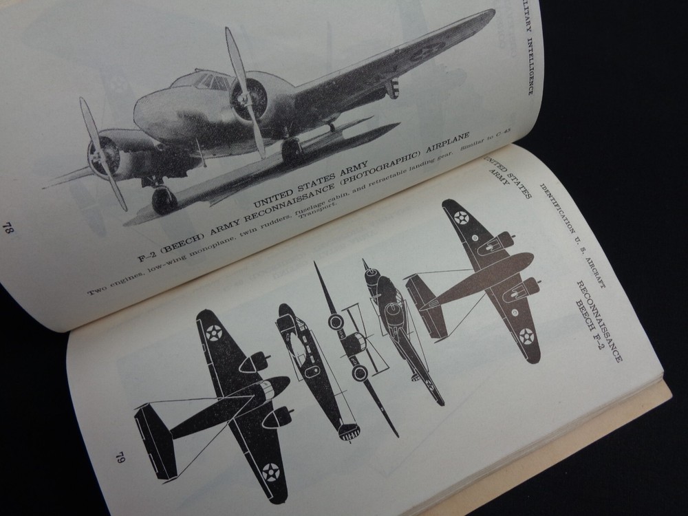 WW2 US WAR DEPT GUIDE "MILITARY INTELLIGENCE" (US Govt AIRCRAFT IDENTIFICATION)