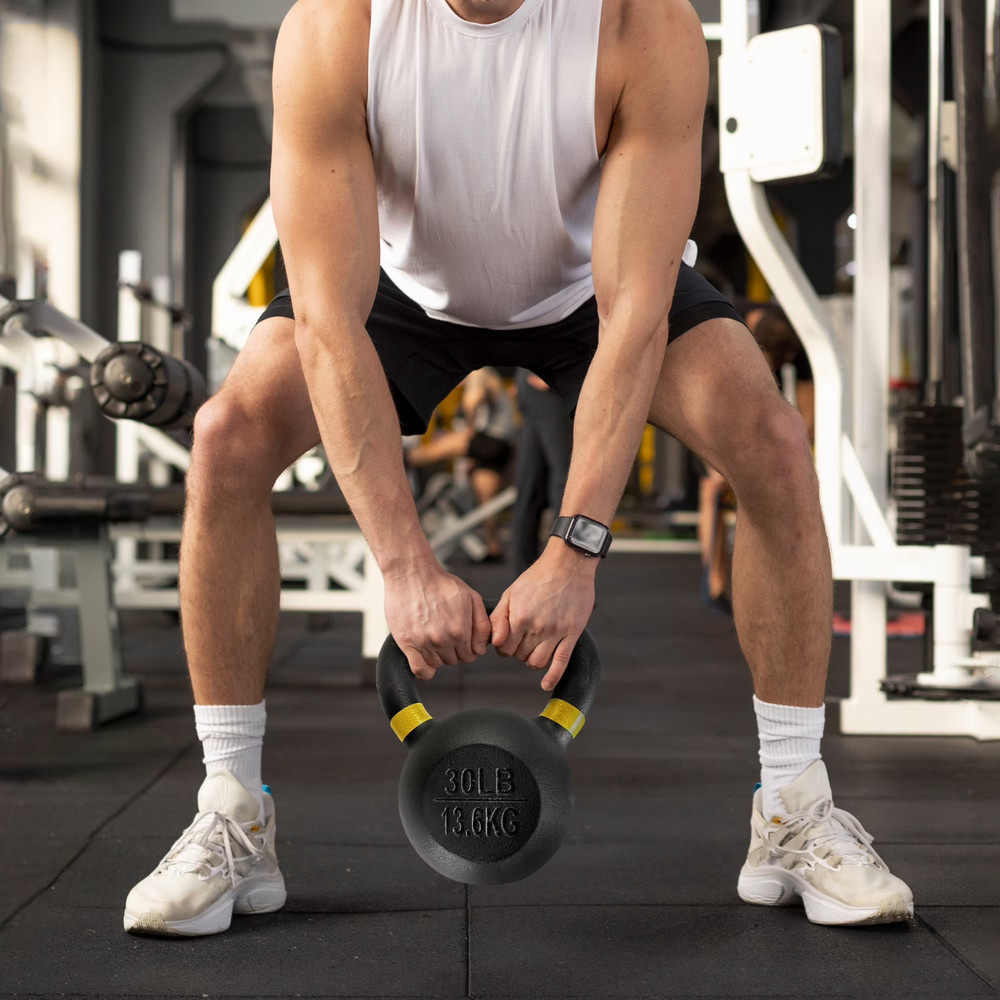 BalanceFrom Cast Iron Kettlebell, Single, 30 lbs