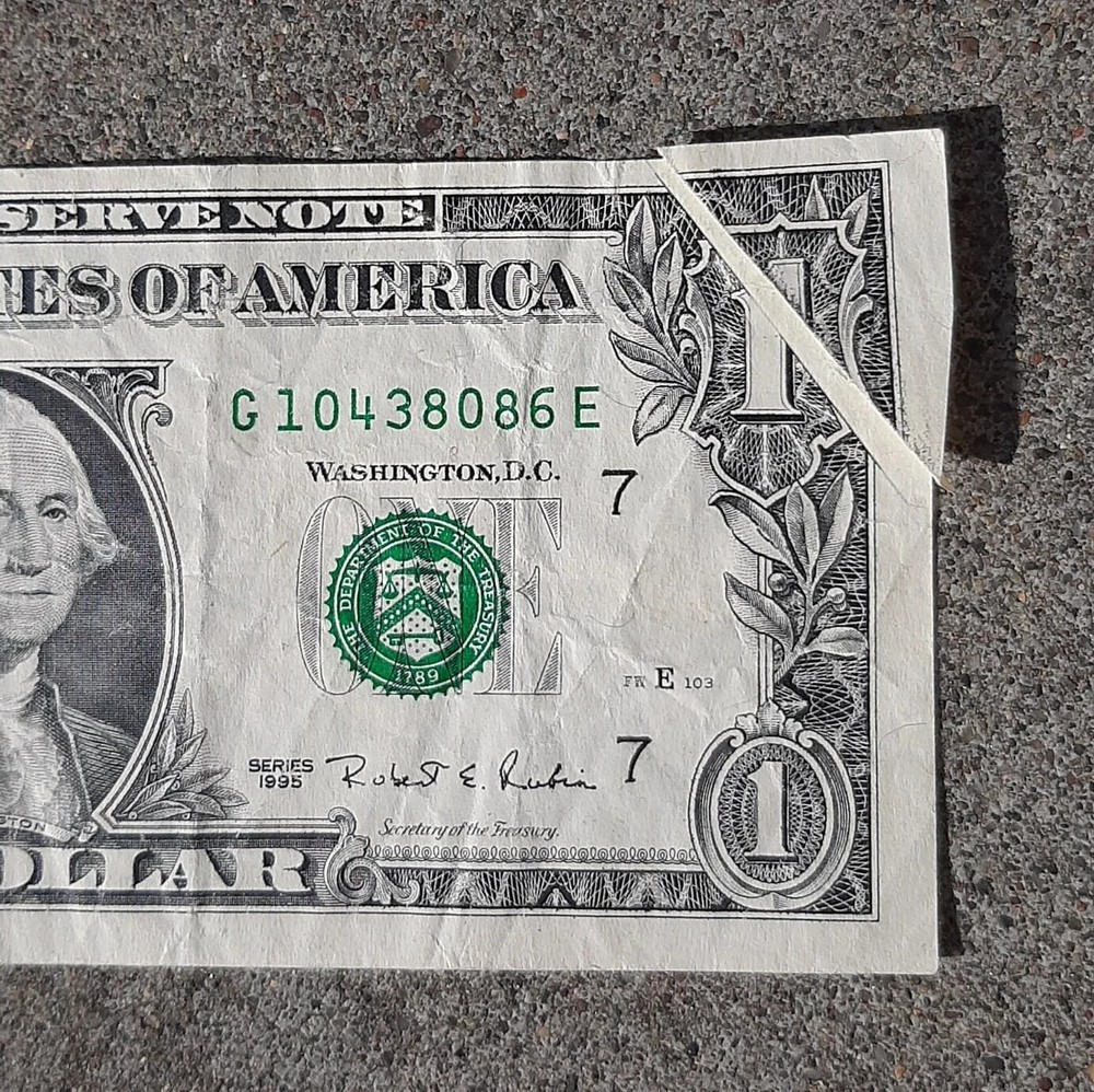 1995 Error* 1 Dollar United States Federal Reserve Error*