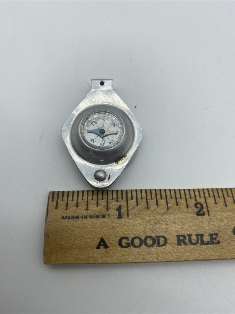 Vintage Comet Compass Japan Silver Tone Blue Dial White Face