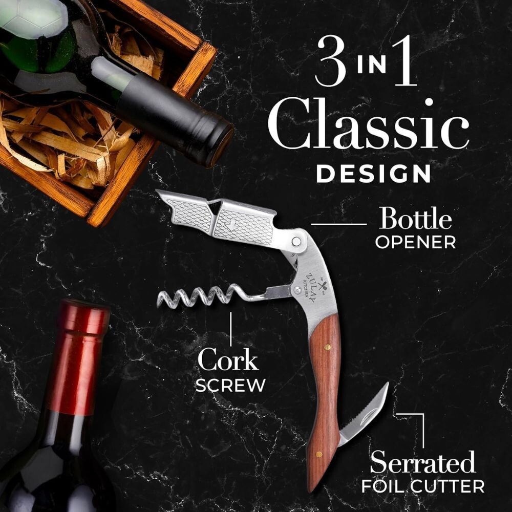 Zulay Waiter’s Corkscrew Bottle Opener