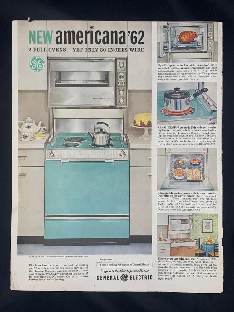 Magazine Ad* - 1962 - General Electric Range