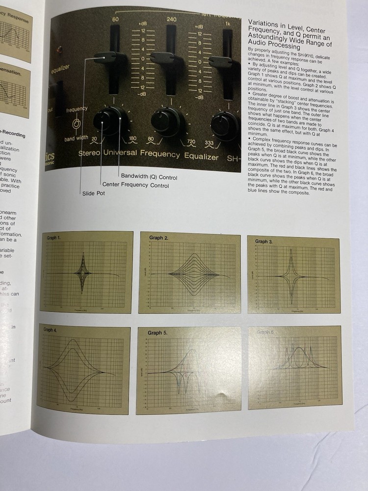 Technics SH-9010 Universal Frequency Equalizer Stereo Original Brochure Vintage