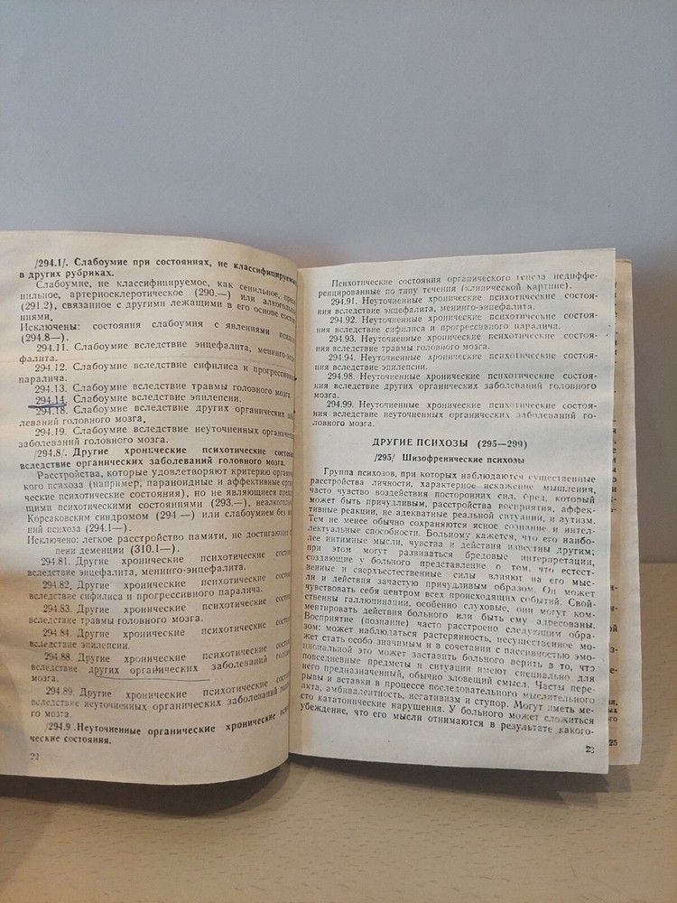 Soviet Book Samizdat Psychiatric Disorders ICD 9. Moscow 1982.