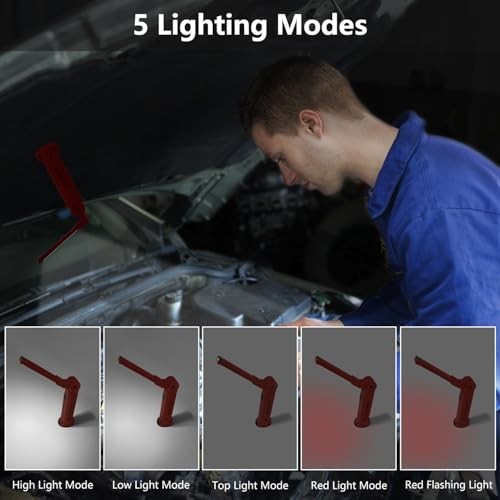 Working Light Portable, Rechargeable Work Lights with Magnetic Base Red*4