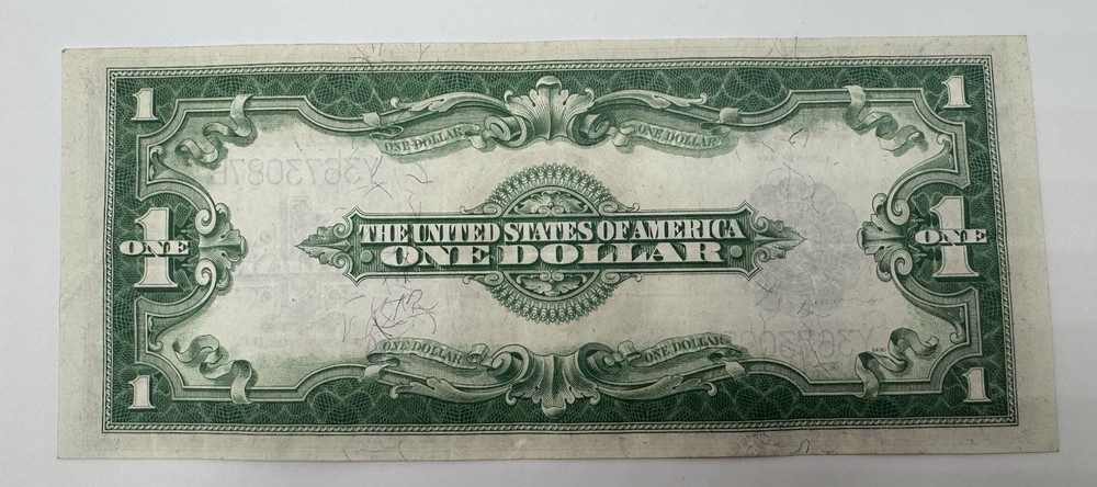 1923 $1 Silver Certificate Large Blue Seal Note AU