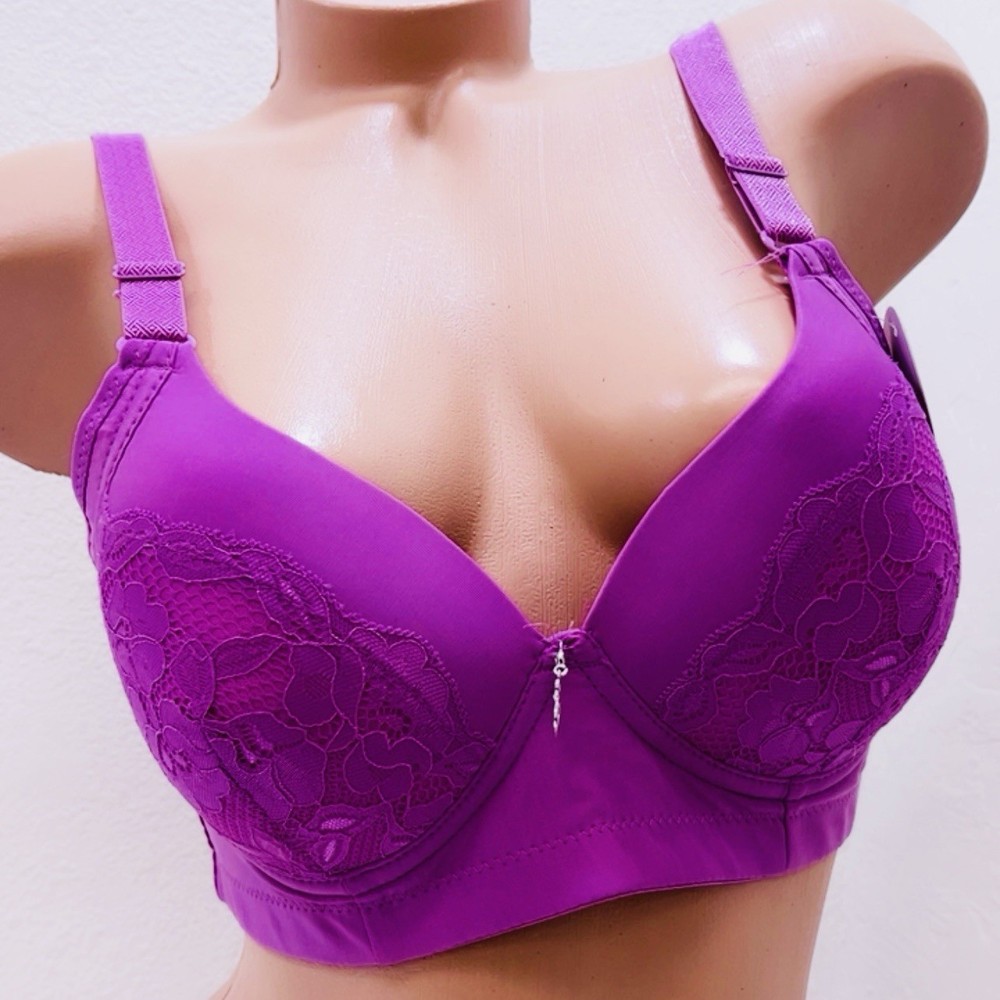 LOT 6 Full Coverage Comfort Side Support 3Hook Light Padded Unlined Wireless Bra