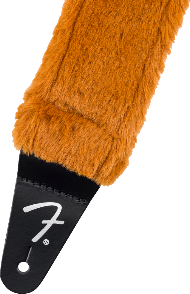 Genuine Fender Poodle Plush Guitar Strap, Rust