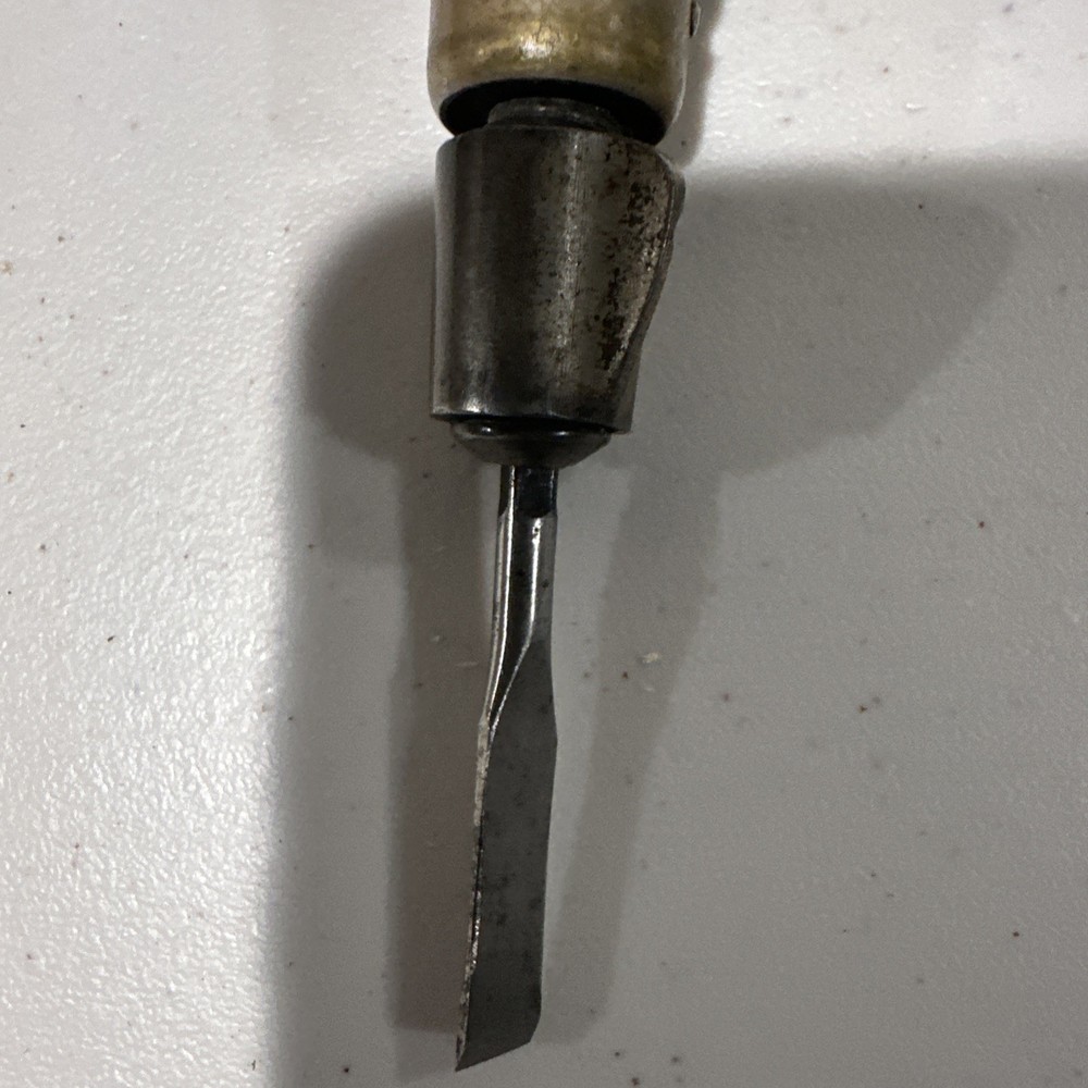 Vintage Hollow Wood Handle Tool Set With 9 Bits Tools