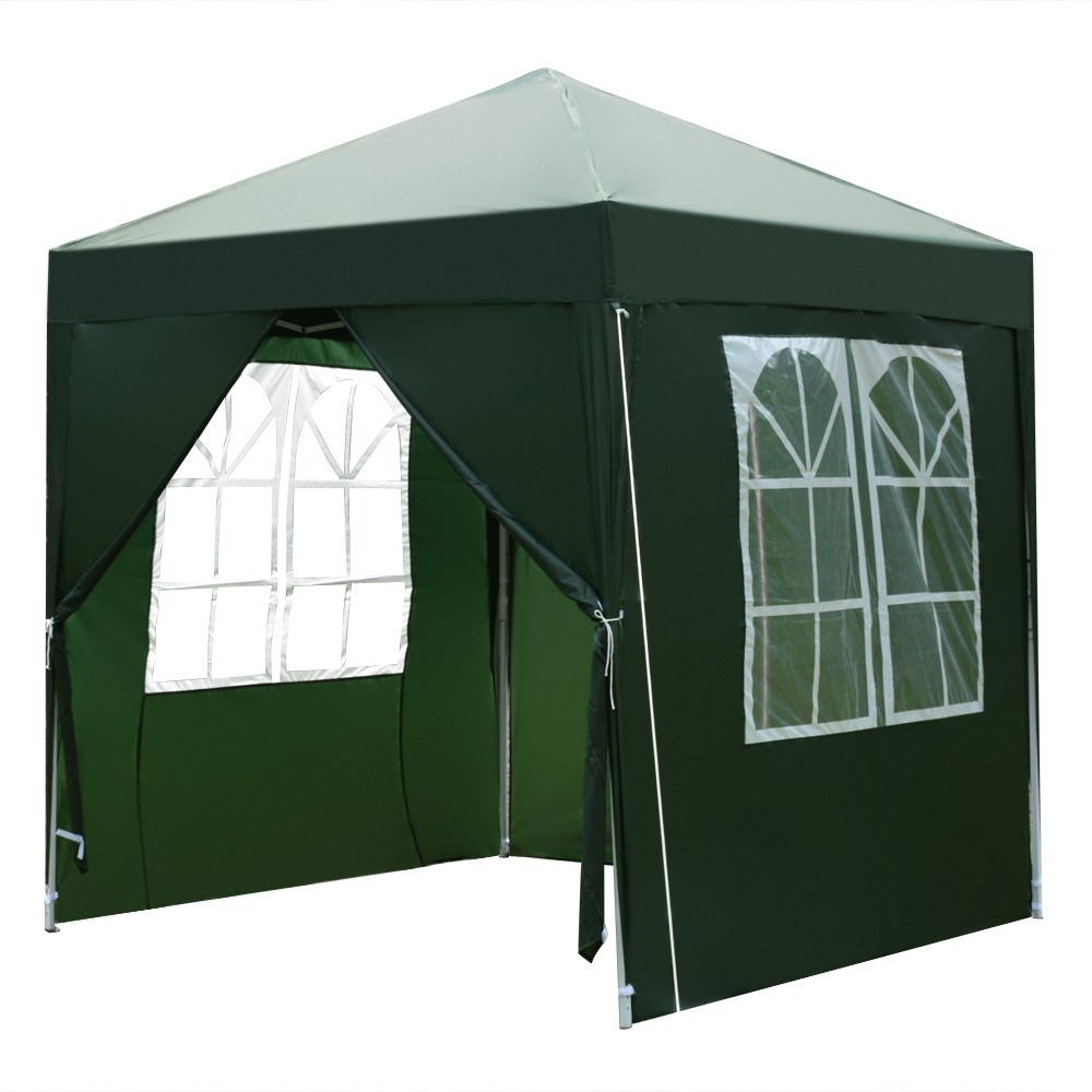 2 x 2m Two Doors&Two Windows Practical Waterproof Right-Angle Folding Tent Green