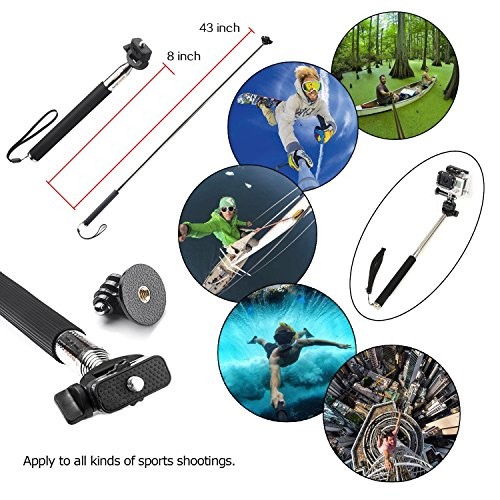 3 in 1 Universal Action Camera Accessories Kit - Head Strap Mount/Chest