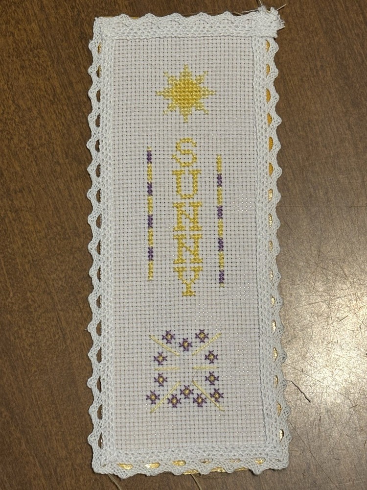 Cross Stitched Bookmark