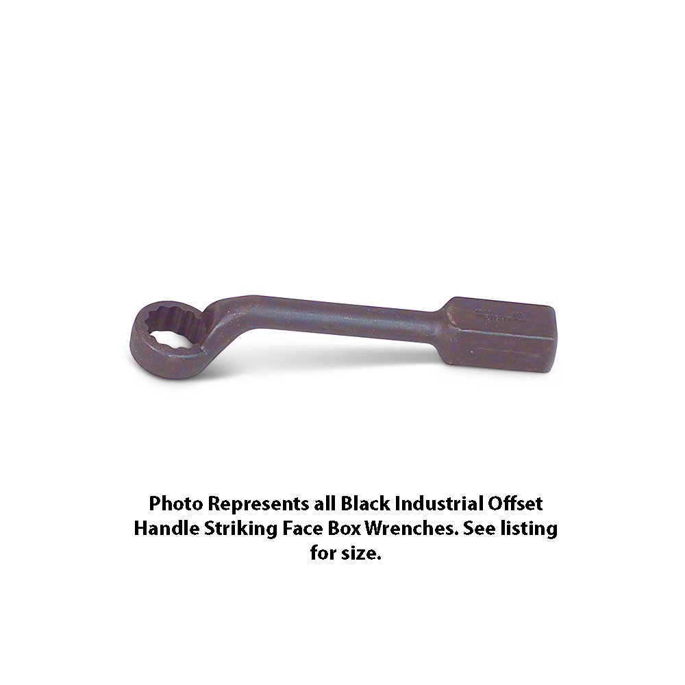 Wright Tool 1942 Offset Handle Striking Face Box Wrenches, 12 Point Heavy Duty