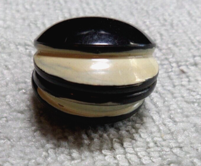 Vintage Antique Celluloid Button Unusual Clamshell Design