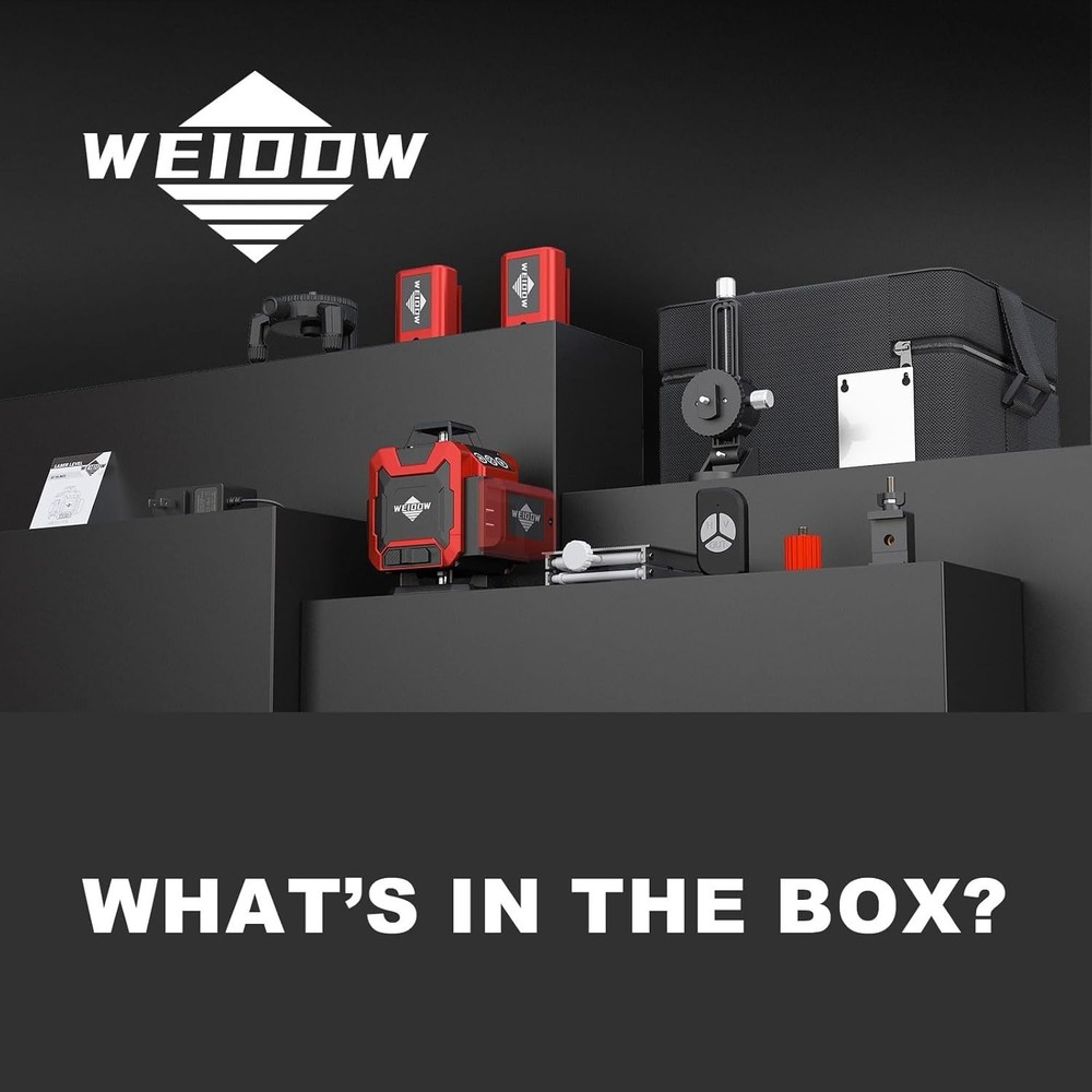 Precision Laser Level with Green Cross Line and Automatic Self-Leveling Feature