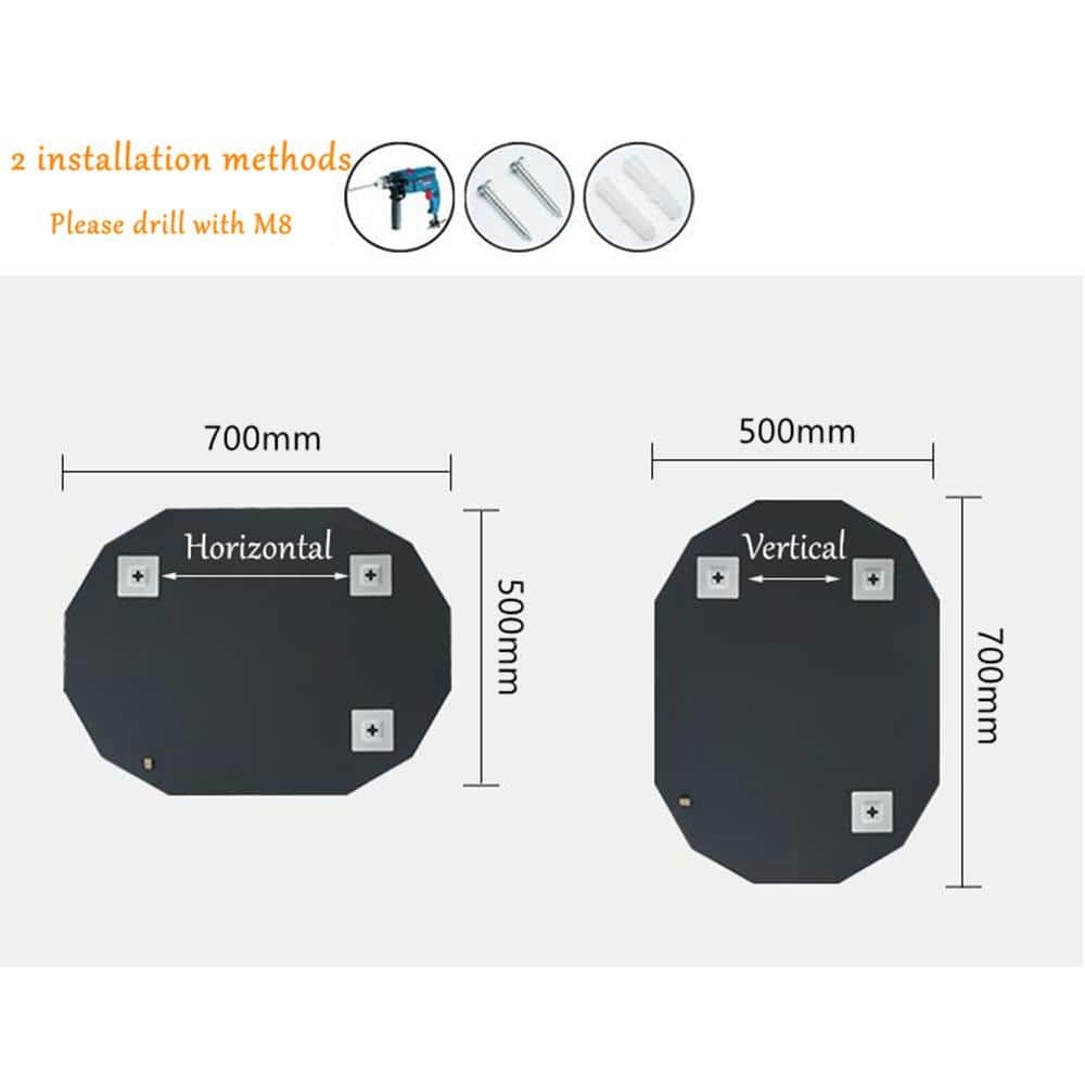 ELLO&ALLO 30" W x 36" H Rectangular Frameless Beveled Edge Bathroom Mirror