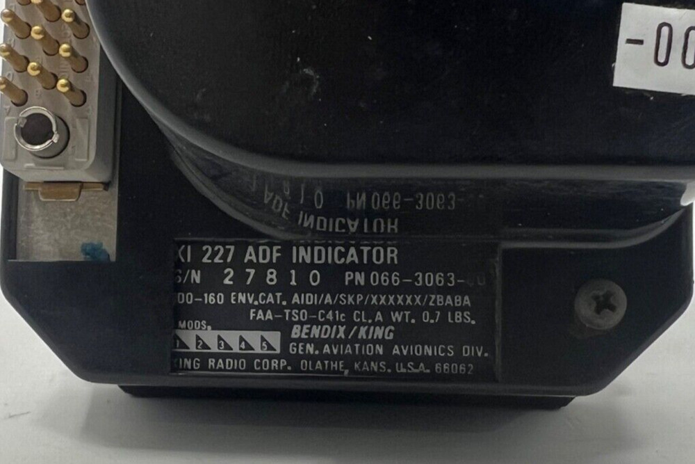 Bendix King KI 227 ADF Indicator PN: 066-3063-00