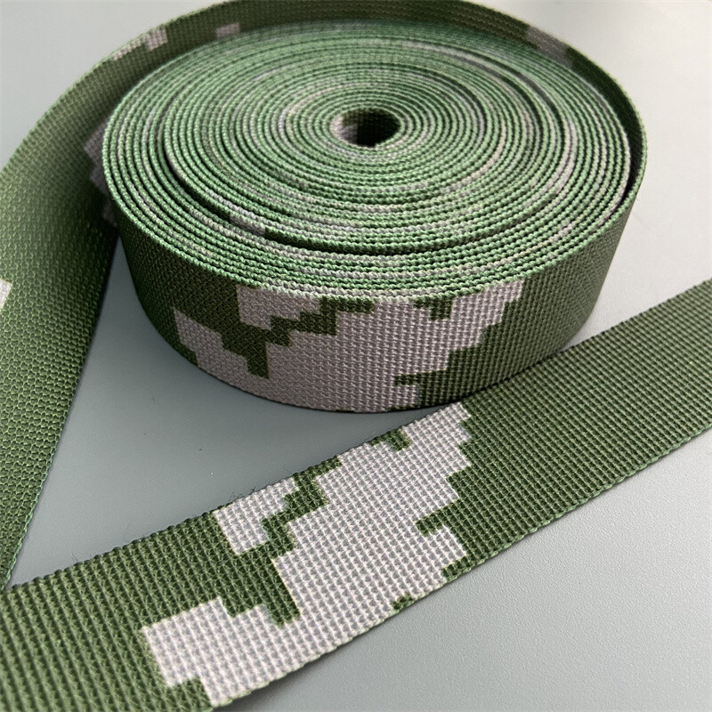1m Length White Camouflage Webbing Non-elastic Edging Strips 1" Width