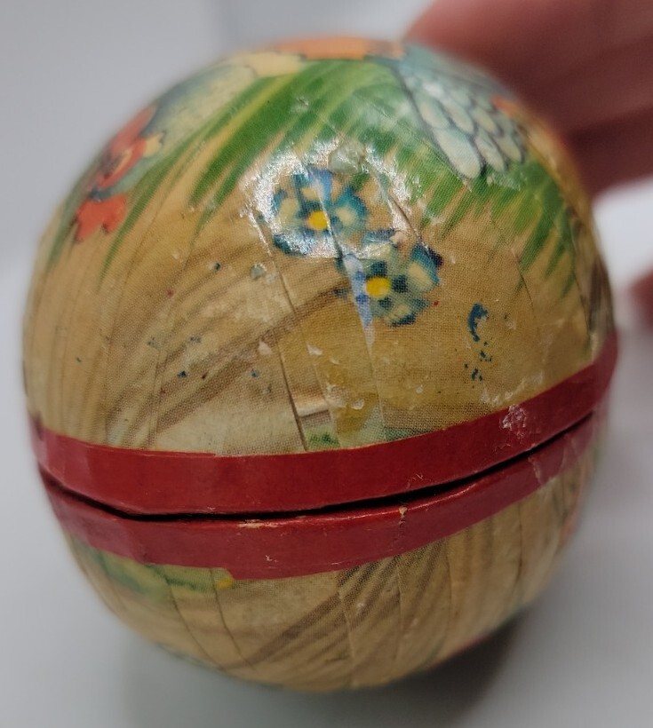 West German Easter Egg Candy Container 3" Vintage.