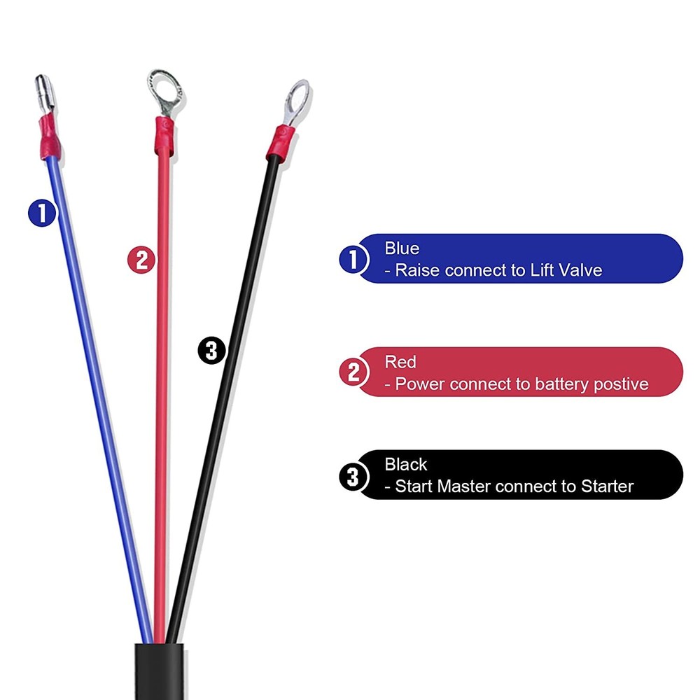 3 Wire Dump Trailer Remote Control Switch for Single-Acting Hydraulic Pumps 12V
