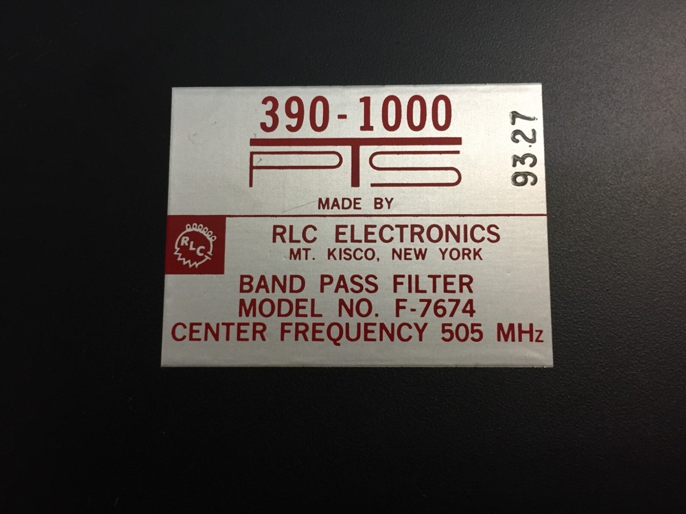 PTS 390-1000 Band Pass Filter