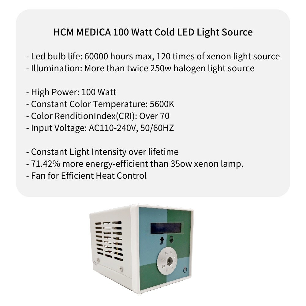 100W Portable Medical Endoscope Camera Image System ENT Led Cold Light Source